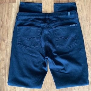 7 FAMK BLACK denim jeans sz 31 high waist Roxanne style